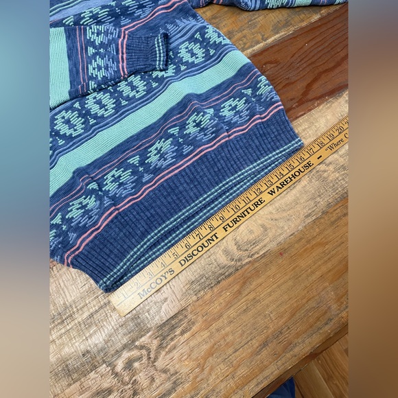 Vintage Ralph Lauren Chaps Geometric Sweater 100% Cotton Made in USA Men’s L - Picture 7 of 9